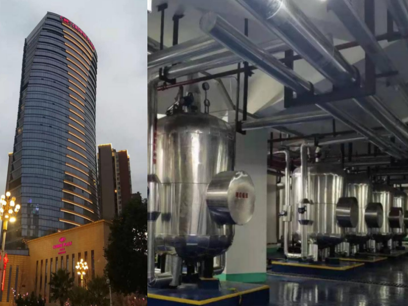 皇冠假日酒店換熱器機組安裝現場